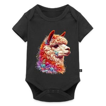 Alpaca - Baby Premium short-sleeve bodysuit - black - Front