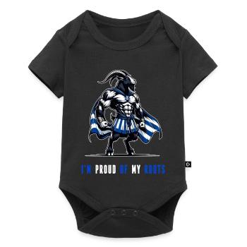 Ich bin stolz auf meine Wurzeln Griechenland - Baby Premium Kurzarmbody - Schwarz - Vorne