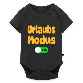 Urlaubsmodus An Lustiges Ferien Schalter T-Shirt - Baby Premium Kurzarmbody - Schwarz - Vorne