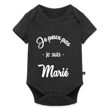 JE PEUX PAS. MARIE. FUTUR MARIE. EVJF. TEAM. TEAM - Body à manches courtes Premium Bébé - noir - Devant