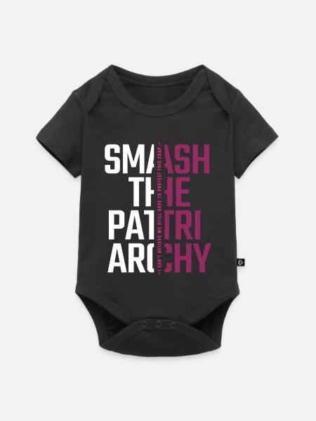 Smash the Patriarchy - Kampf um Gleichberechtigung - Baby Premium Kurzarmbody - Schwarz