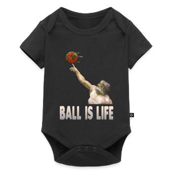 God turns the earth on his finger - Baby Premium short-sleeve bodysuit - black - Front