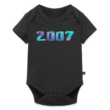 Geburtstagsgeschenk 2007 Jahrgang 2007 Retro 2007 - Baby Premium Kurzarmbody - Schwarz - Vorne