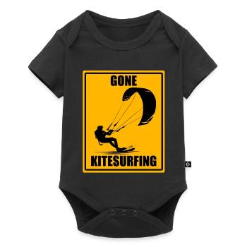 Gone Kitesurfing Vintage Kiteboarding Design Chemise - Body à manches courtes Premium Bébé - noir - Devant