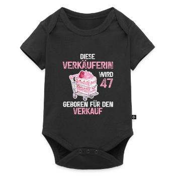 Verkäuferin 47 Geburtstag Verkauf Beruf Spruch - Baby Premium Kurzarmbody - Schwarz - Vorne
