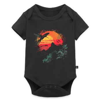 Kolibri Vogel Natur Tiere Wildnis Nektar - Baby Premium Kurzarmbody - Schwarz - Vorne