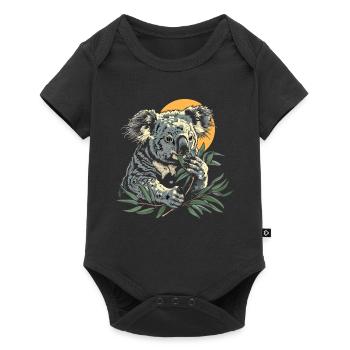 Koala Cute Koala Bear - Baby Premium short-sleeve bodysuit - black - Front