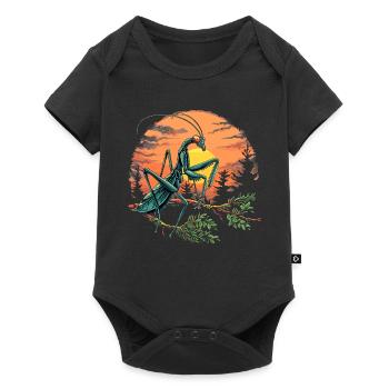 Praying Mantis Insect - Baby Premium short-sleeve bodysuit - black - Front