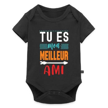 Du bist mein bester Freund - Baby Premium Kurzarmbody - Schwarz - Vorne