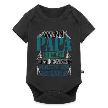 If daddy can't fix it, no one can - Baby Premium short-sleeve bodysuit - black - Front