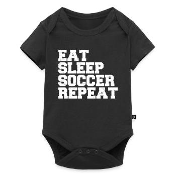 Eat Sleep Soccer Repeat Cool Sport Player Soccer - Baby Premium short-sleeve bodysuit - black - Front