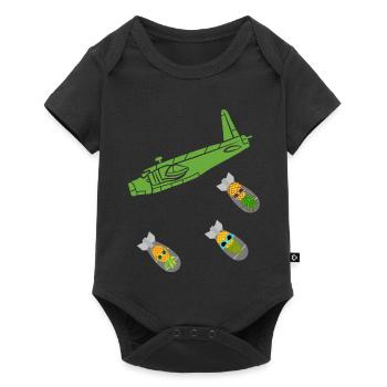 Green Pineapple Bomb Plane - Baby Premium short-sleeve bodysuit - black - Front