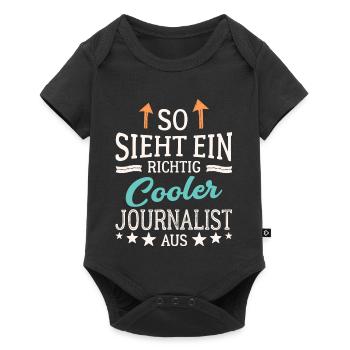 So sieht ein richtig cooler Journalist aus Presse - Baby Premium Kurzarmbody - Schwarz - Vorne