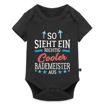 So sieht ein richtig cooler Bademeister aus - Baby Premium Kurzarmbody - Schwarz - Vorne