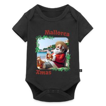 Mallorca Xmas - Santa Claus on holiday - Baby Premium short-sleeve bodysuit - black - Front