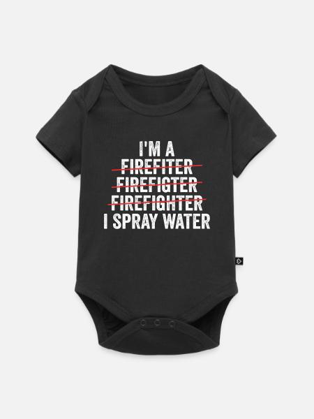 Ich bin Feuerwehrmann - Baby Premium Kurzarmbody - Schwarz