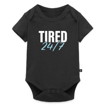 Tired 24/7 - Baby Premium short-sleeve bodysuit - black - Front