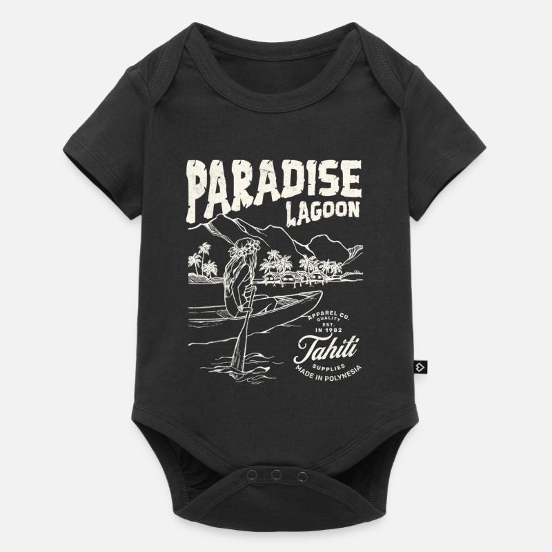 Paradise Lagoon Illustration - Body à manches courtes Premium Bébé - noir