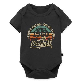 Vintage April 1960 - Original Gift April 1960 - Baby Premium short-sleeve bodysuit - black - Front