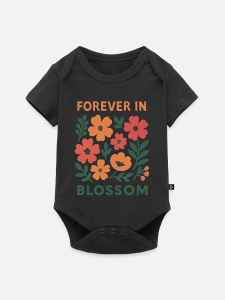 Always in bloom - floral - Baby Premium short-sleeve bodysuit - black