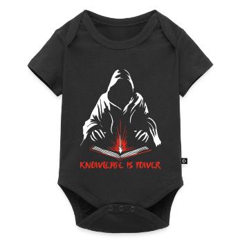 Knowledge is power - Baby Premium short-sleeve bodysuit - black - Front