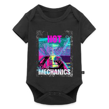 Hot Mechanics – Neon Monkey Garage Design - Baby Premium short-sleeve bodysuit - black - Front