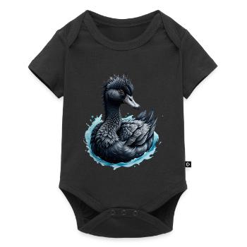 Le cygne noir et la rose bleue - Body à manches courtes Premium Bébé - noir - Devant