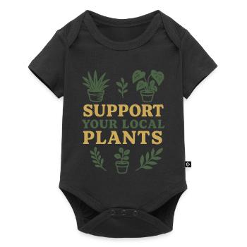 Soutenez vos plantes locales - Body à manches courtes Premium Bébé - noir - Devant
