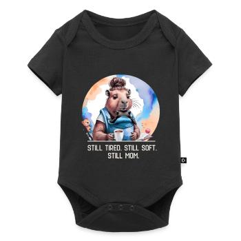Still Tired. Still Soft. Still Mom. New Mom Design - Baby Premium short-sleeve bodysuit - black - Front