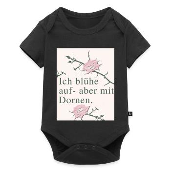 Flower theme with Sleeping Beauty design - Baby Premium short-sleeve bodysuit - black - Front