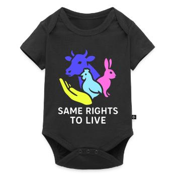same rights to live - Baby Premium Kurzarmbody - Schwarz - Vorne