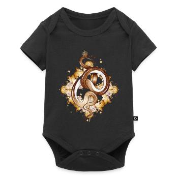 Snake with crown – symbol full of grace and power - Baby Premium short-sleeve bodysuit - black - Front