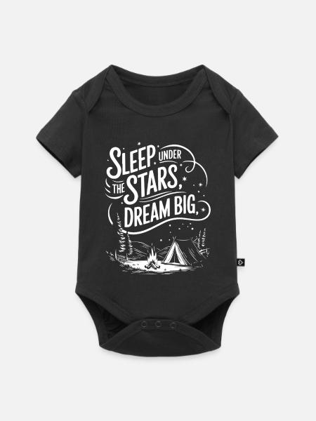 Rêve des étoiles - Thème de la nuit pour t-shirt - Body à manches courtes Premium Bébé - noir