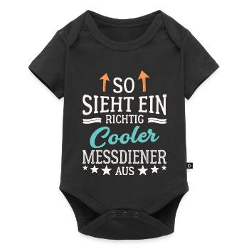 So sieht ein cooler Messdiener aus Ministrant - Baby Premium Kurzarmbody - Schwarz - Vorne