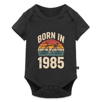 Vélo vintage né en 1985 Design - Body à manches courtes Premium Bébé - noir - Devant