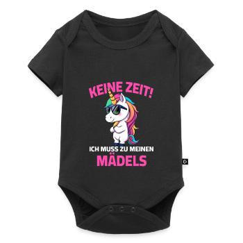 Licorne - Pas le temps, je dois aller chez mes filles - Body à manches courtes Premium Bébé - noir - Devant