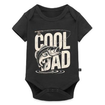 Cool Dad Fishing - Baby Premium short-sleeve bodysuit - black - Front