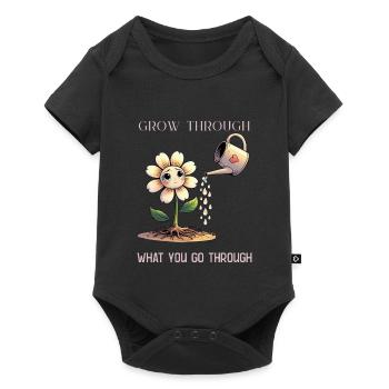 Self-love grows with every tear - Baby Premium short-sleeve bodysuit - black - Front