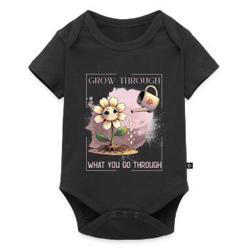 Flower of Healing – Gentle &amp; Strong - Baby Premium short-sleeve bodysuit - black - Front