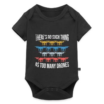 There's no such thing as too many drones - Baby Premium short-sleeve bodysuit - black - Front
