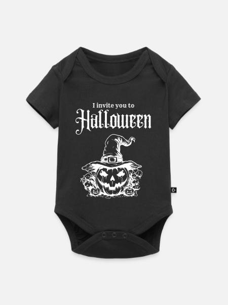 Halloween Pumpkin - Baby Premium short-sleeve bodysuit - black