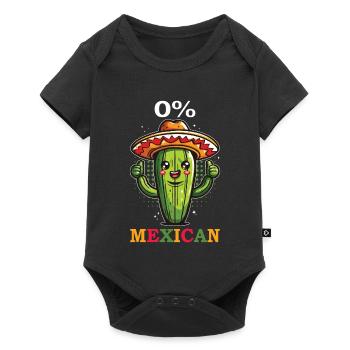 Cactus Sombrero 0% Mexicain - Body à manches courtes Premium Bébé - noir - Devant