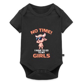 Cow Cattle Bull Ox Farmers Sayings Farmer - Baby Premium short-sleeve bodysuit - black - Front