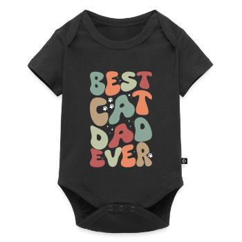 Best Cat Dad Ever Era funny cat - Baby Premium short-sleeve bodysuit - black - Front