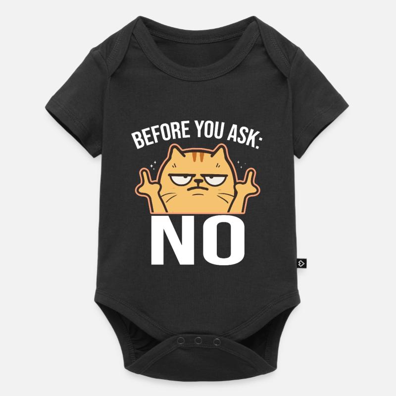 Before You Ask: No Mittelfinger - Baby Premium Kurzarmbody - Schwarz