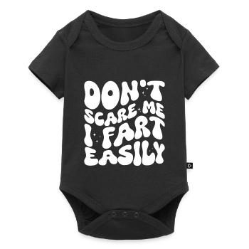 Ne me fais pas peur, je pète facilement. - Body à manches courtes Premium Bébé - noir - Devant