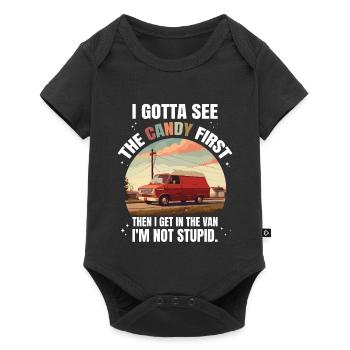 Halloween I Gotta See The Candy First - Baby Premium short-sleeve bodysuit - black - Front