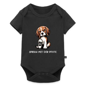Talk to the paw Beagle Beagle owner - Baby Premium short-sleeve bodysuit - black - Front