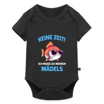 Pas le temps, je dois aller voir mes copines aquariophiles - Body à manches courtes Premium Bébé - noir - Devant