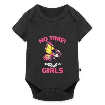 Butterfly - Baby Premium Kurzarmbody - Schwarz - Vorne